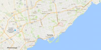 Dizgin Yoluna bölgesinin harita Toronto