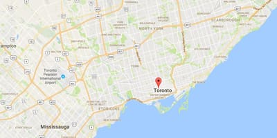 Baldwin Village bölgesinde Toronto haritası 