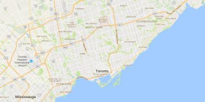 Bayview Village bölgesinde Toronto haritası 