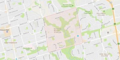 Bayview Woods haritası – Steeles mahalle Toronto