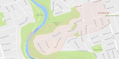 Bebeğin harita Noktası mahalle Toronto