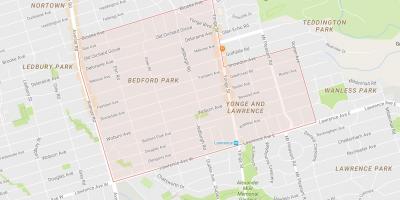 Bedford Park mahalle Toronto haritası 