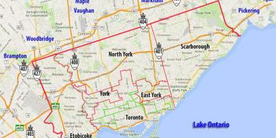 Belediyelerin harita Toronto