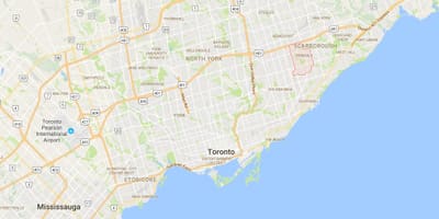 Bendale ilçe Toronto haritası 