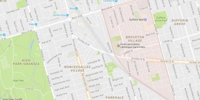 Brockton Village, Toronto mahalle haritası 