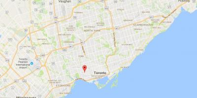 Brockton Village bölgesinde Toronto haritası 