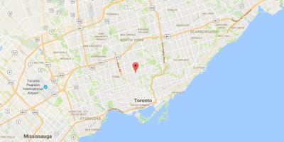 Chaplin Estates bölgesinde Toronto haritası 