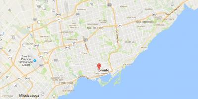 Chinatown bölgesinde Toronto haritası 