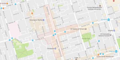 Chinatown mahalle Toronto haritası 