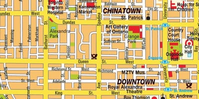 Chinatown Ontario haritası 