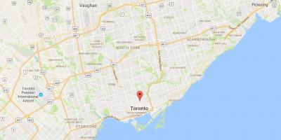 Church ve Wellesley bölgesinde Toronto haritası 