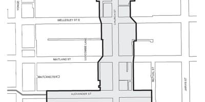 Kilise haritası-Wellesley Village iş Geliştirme Alanında Toronto