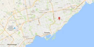Clairlea ilçe Toronto haritası 