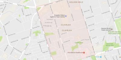 Clairlea mahalle Toronto haritası 