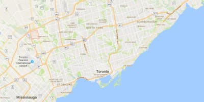 Clairville ilçe Toronto haritası 