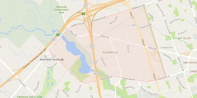 Clairville mahalle Toronto haritası 