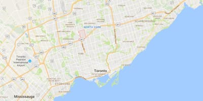 Clanton Park district, Toronto haritası 
