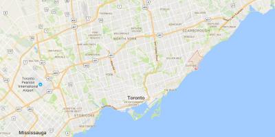 Cliffcrest ilçe Toronto haritası 