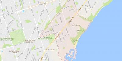 Cliffcrest mahalle Toronto haritası 