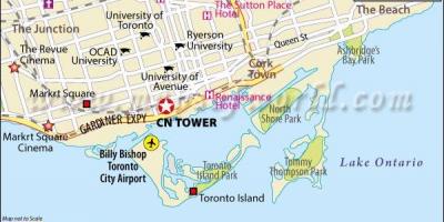 CN Kulesi, Toronto haritası 