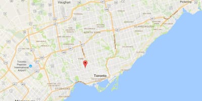 Davenport bölgesinde Toronto haritası 