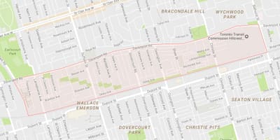 Davenport mahalle Toronto haritası 