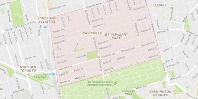 Davisville Köy mahalle Toronto haritası 