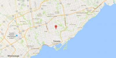 Davisville Village bölgesinde Toronto haritası 