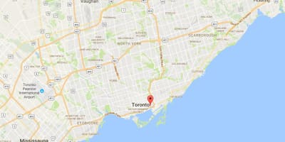 Distillery İlçe ilçe Toronto haritası 