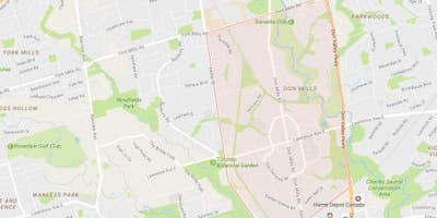 Don Mills mahalle Toronto haritası 