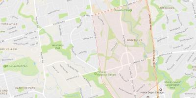 Don Mills mahalle Toronto haritası 