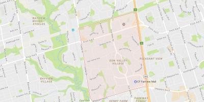 Don Valley Village, Toronto mahalle haritası 
