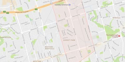 Dorset Park mahalle Toronto haritası 