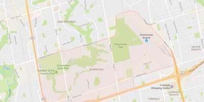 Downsview mahalle Toronto haritası 