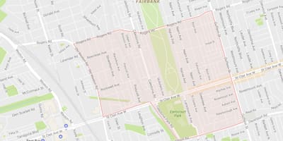 Earlscourt mahalle Toronto haritası 