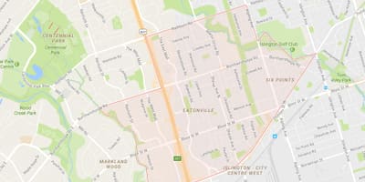 Eatonville mahalle Toronto haritası 