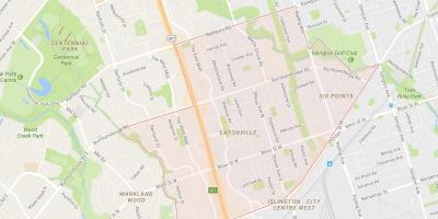 Eatonville mahalle Toronto haritası 