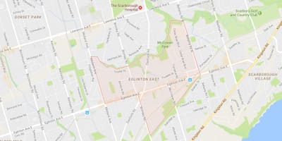 Eglinton East mahalle Toronto haritası 