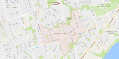 Eglinton East mahalle Toronto haritası 