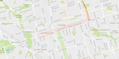 Eglinton West mahalle Toronto haritası 