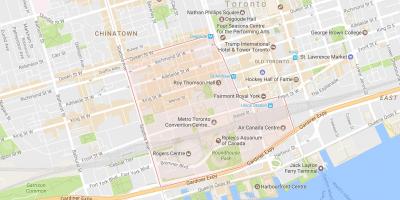 Eğlence Bölgesinde mahalle Toronto haritası 
