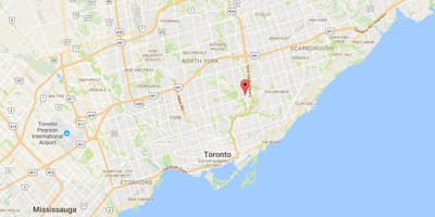 Flemingdon Park district, Toronto haritası 