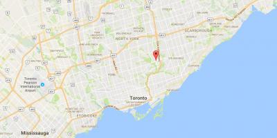 Flemingdon Park district, Toronto haritası 