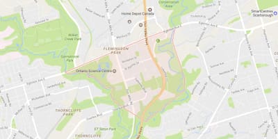 Flemingdon Park mahalle Toronto haritası 