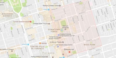 Garden District, Toronto Şehir haritası 