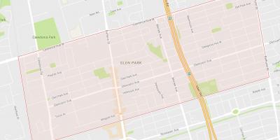 Glen Park mahalle Toronto haritası 