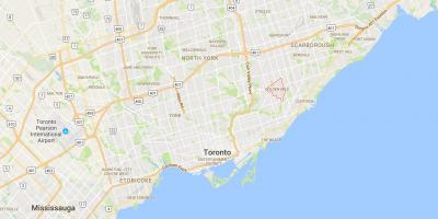Golden Mile bölgesinde Toronto haritası 