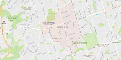 Golden Mile mahalle Toronto haritası 