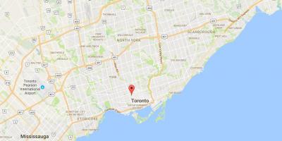 Harbord Village bölgesinde Toronto haritası 