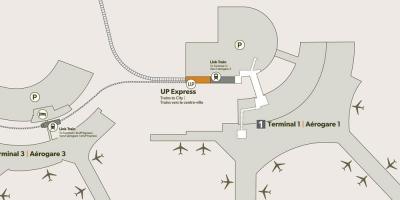 Havaalanı Pearson tren istasyonu haritası 